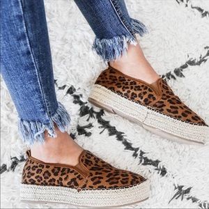 Brand New Animal Print Espadrilles size 8